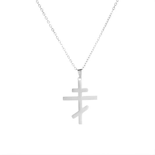 SIlberne Orthodoxe Kreuzkette
